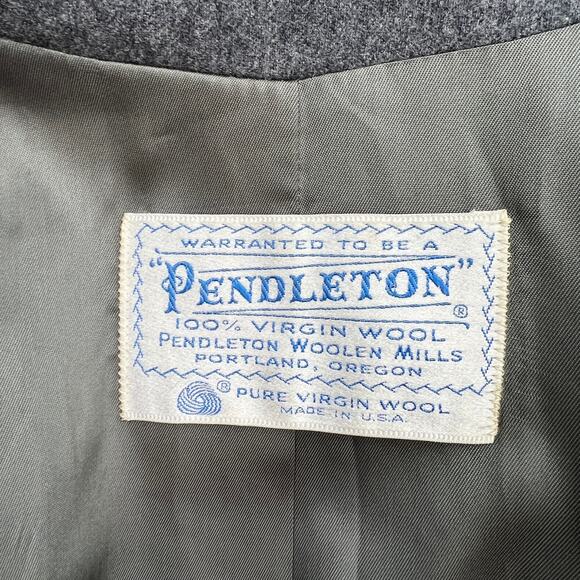 Pendleton Wool Gray Cape Vintage Full Length Maxi - Picture 3 of 13